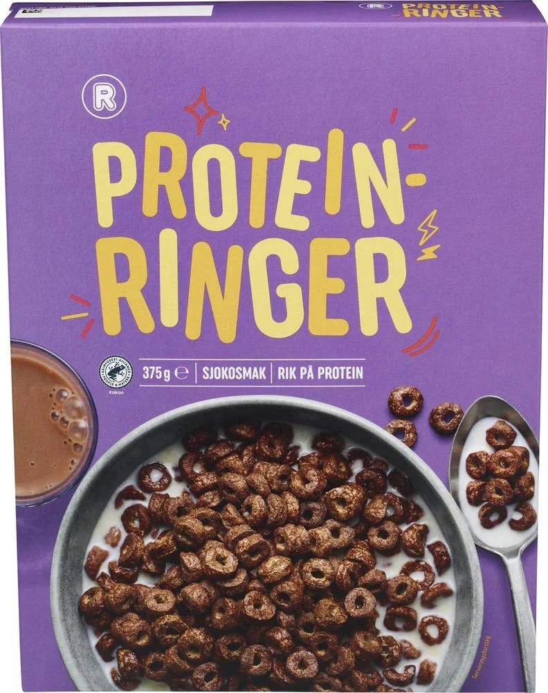 R Proteinringer med sjokosmak
