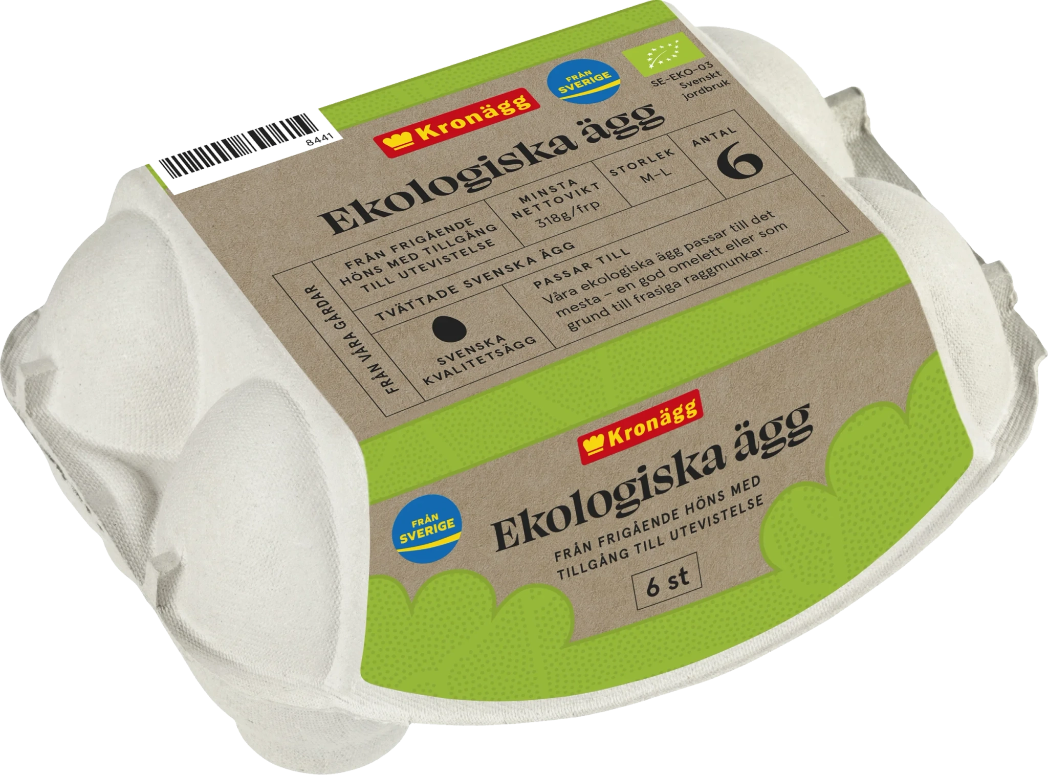 Ekologiska ägg 6p M-L