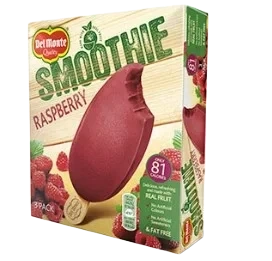 Del Monte Raspberry Smoothie glass
