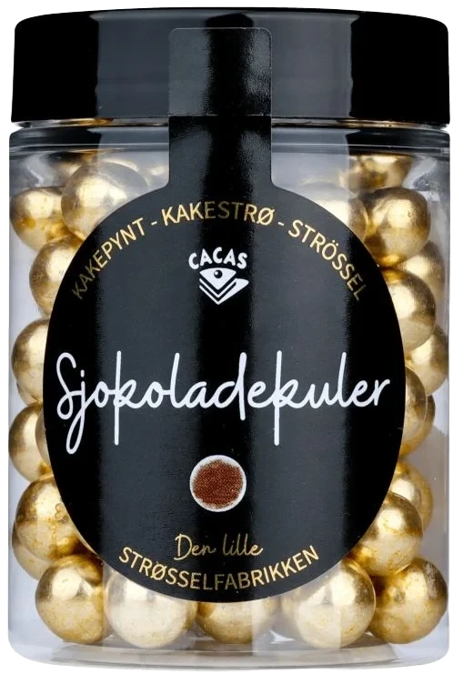 Sjokoladekuler Gull 11mm 80g Cacas