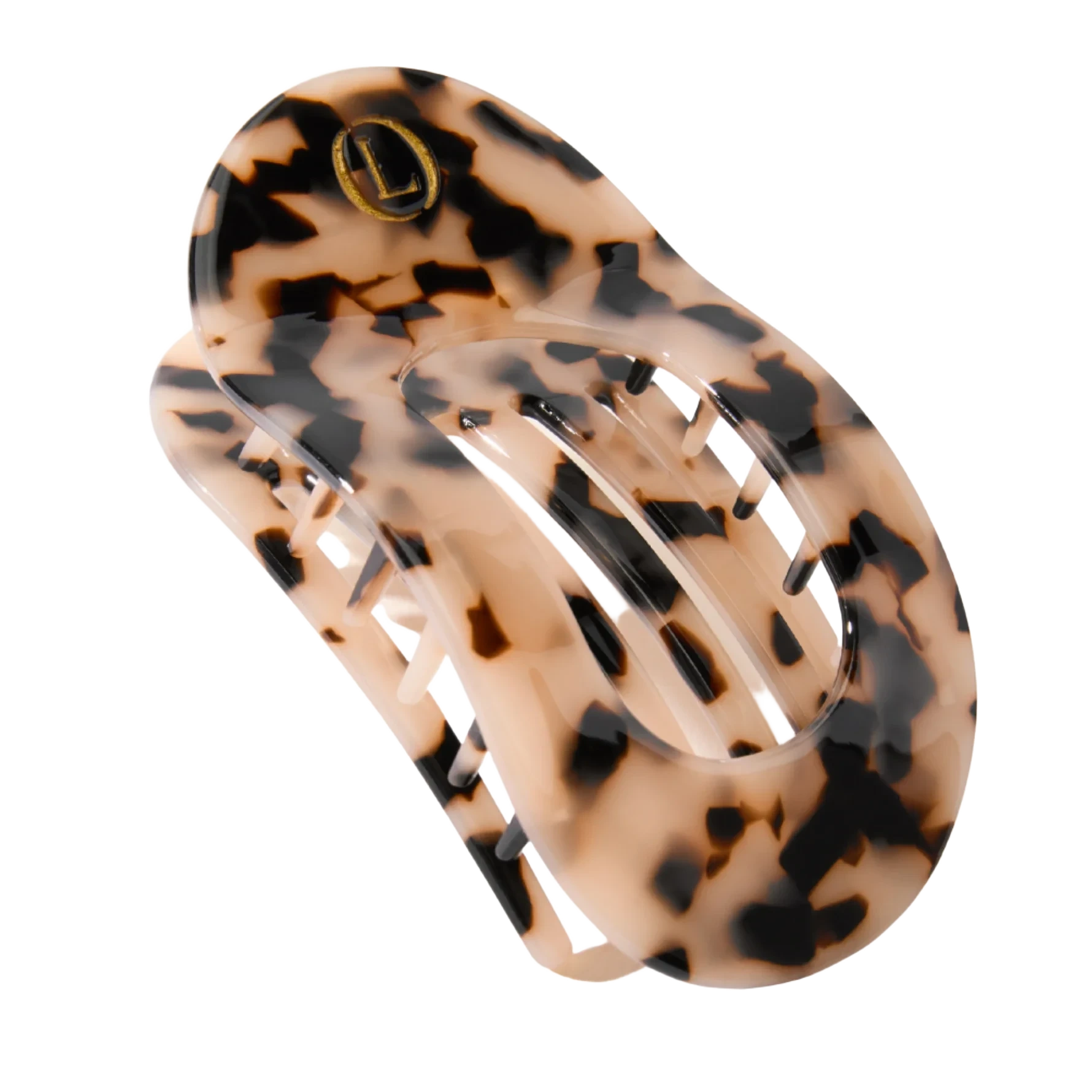 Lenoites Flat Hair Clip Nude Leopard