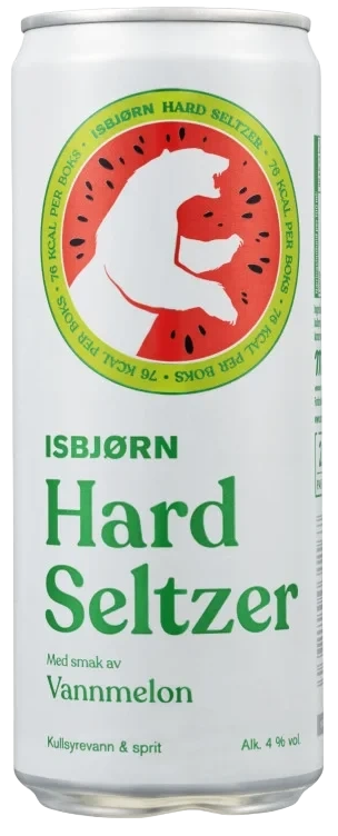 Isbjørn Hard Seltzer Vannmelon 0.33l bx