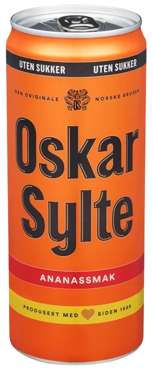 Oskar Sylte Ananassmak uten Sukker 0,33l bx