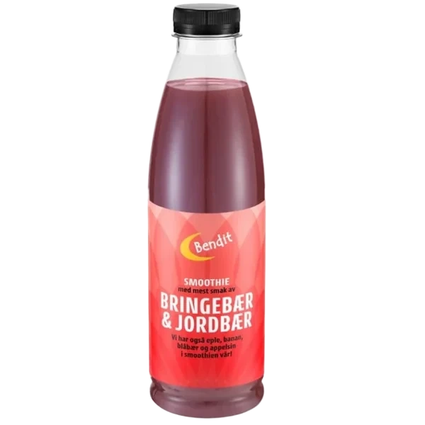 Smoothie Bringebær&jordbær 6x750ml Bendit