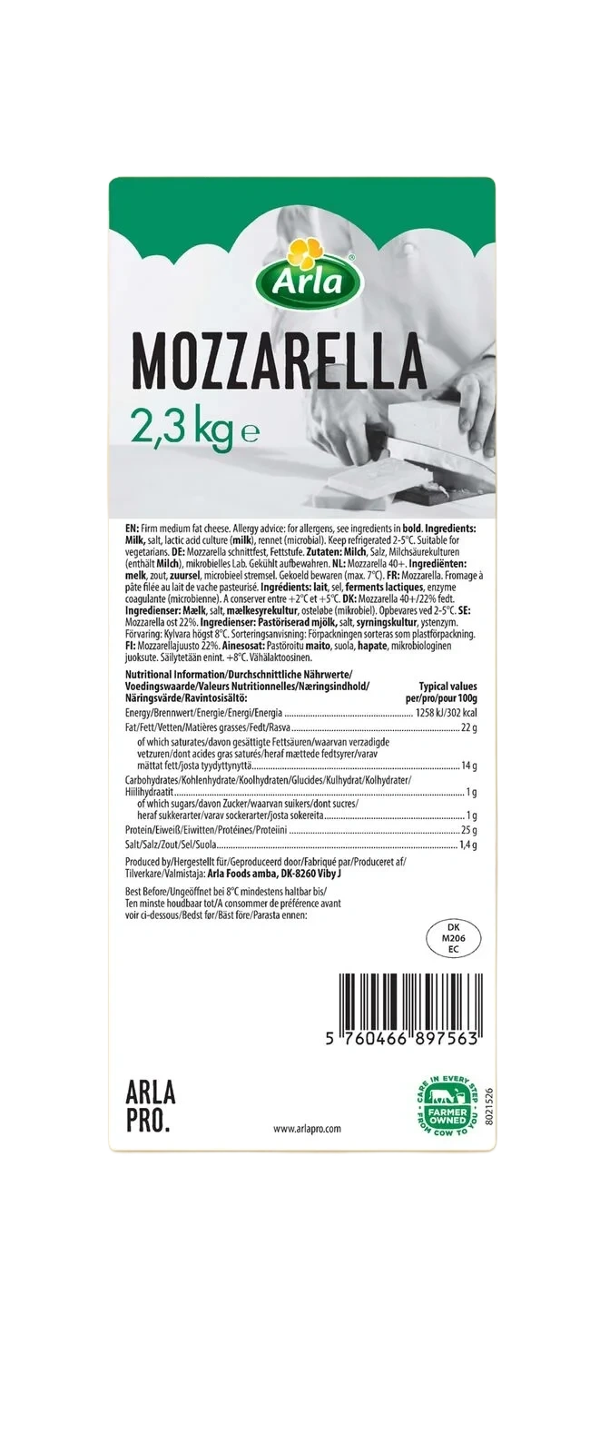 Mozzarellafilé 22%