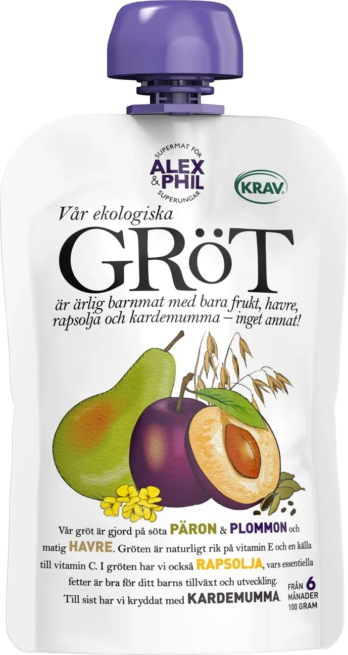 Gröt Päron/kardemumma Eko