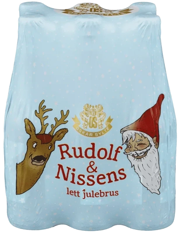 Rudolf & Nissens Julebrus uten Sukker 6x0.33l Oskar Sylte