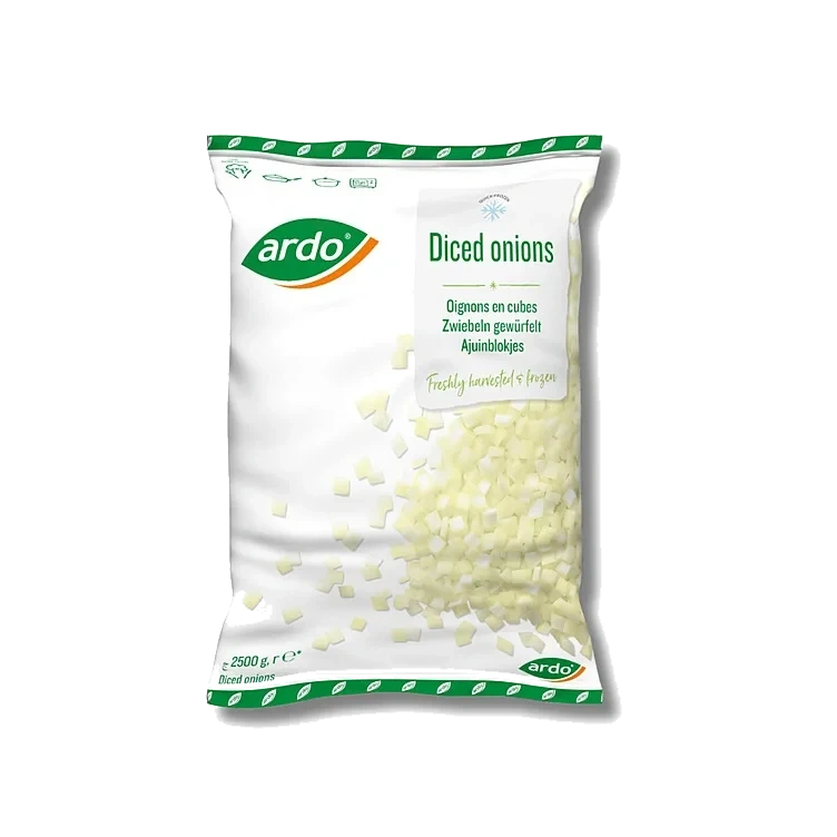 Løk, ternet 10x10  4x2,5kg  t  kg