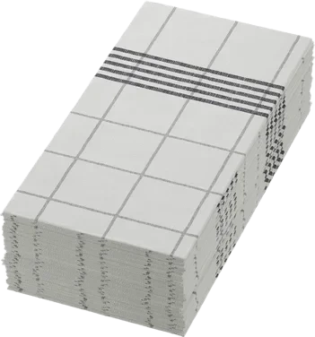 Serv.towel Napkin m.Grå Ruter 1/8br