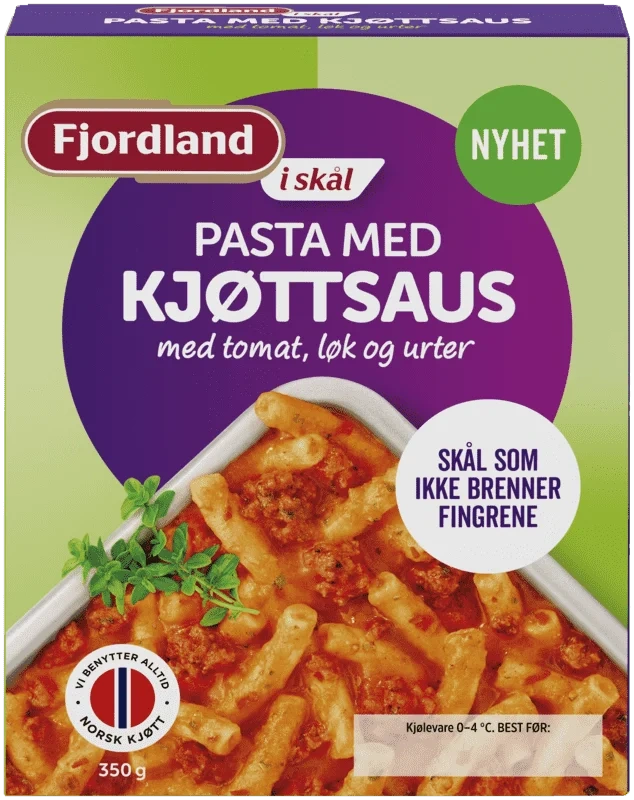Fjordland i Skål Pasta med Kjøttsaus 350g