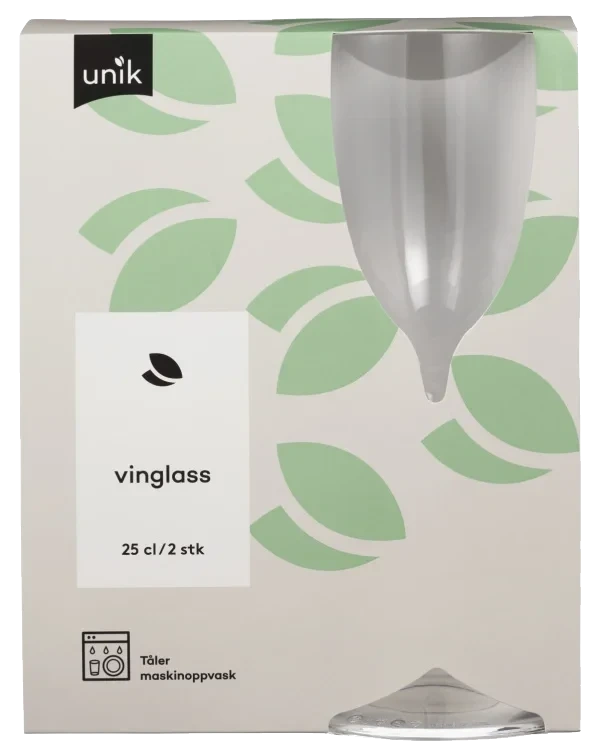 Vinglass 25cl 2stk Unik
