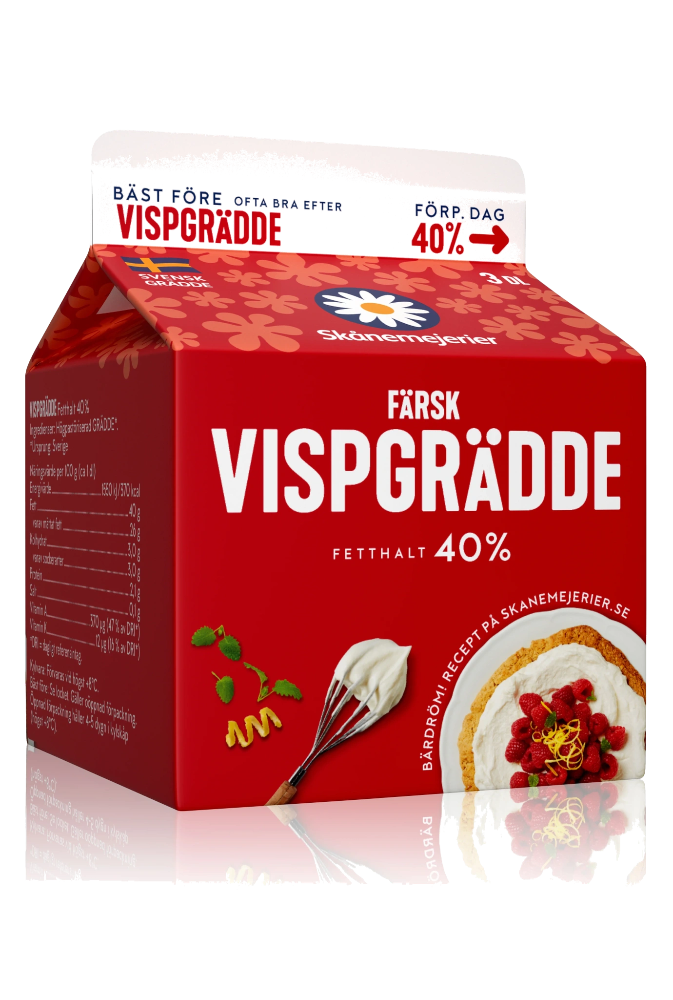 Färsk vispgrädde 40%