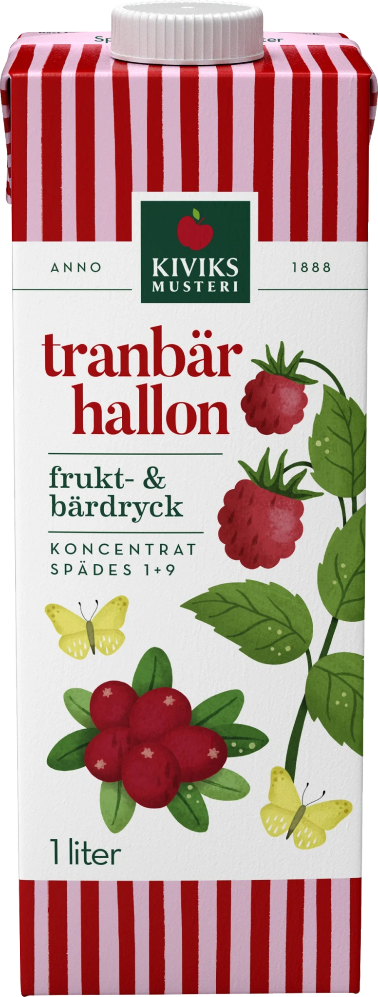Tranbär Hallon Koncentrat 1+9