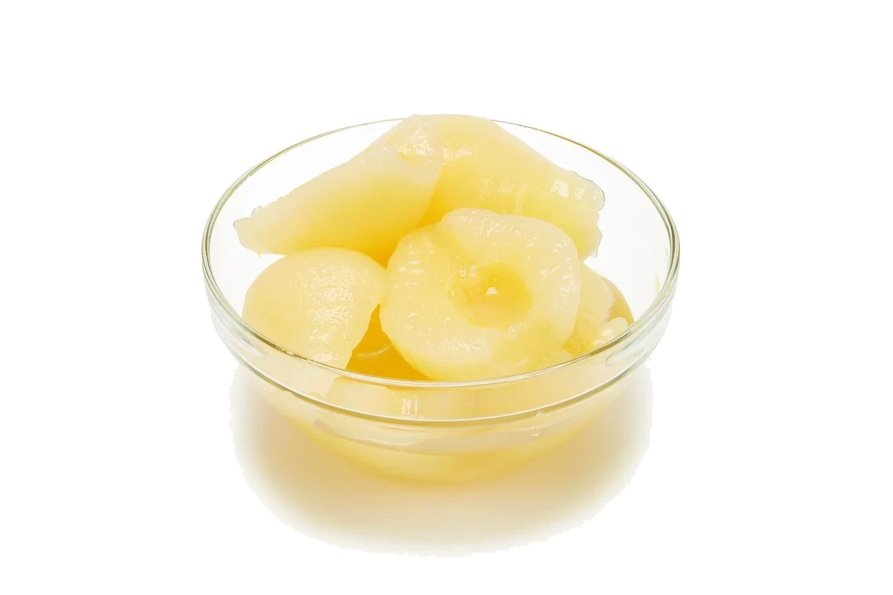 Päronhalvor i juice
