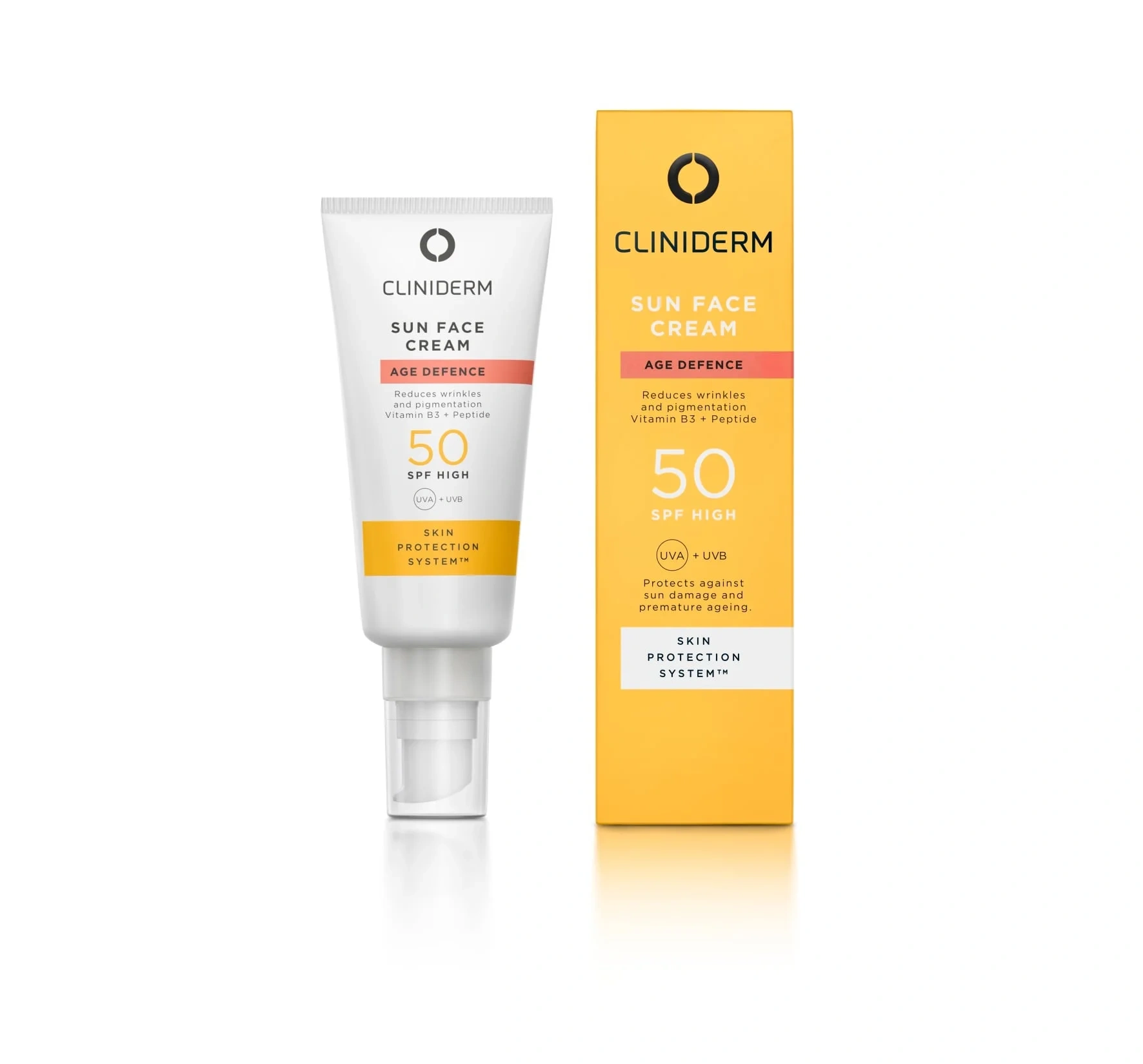 Cliniderm Age Defence Sun Face Cream SPF50, 40 ml