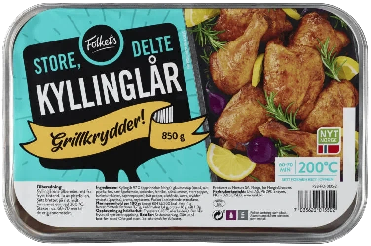 Kyllinglår Krydret 850g Folkets
