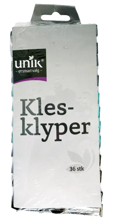 Klesklyper Plast 36stk Unik