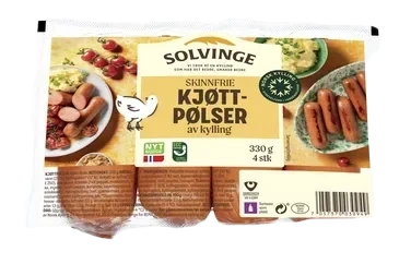 Solvinge Middagspølse av kylling skinnfri