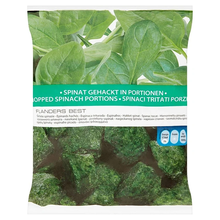Spinat, blad kuttet forvellet 10x1kg       t kg