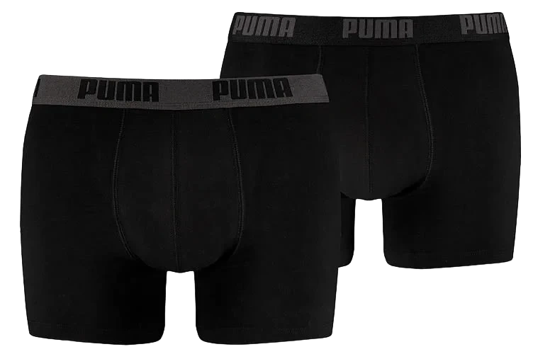 Boxer Basic Herre 2pk Black/Black M Puma