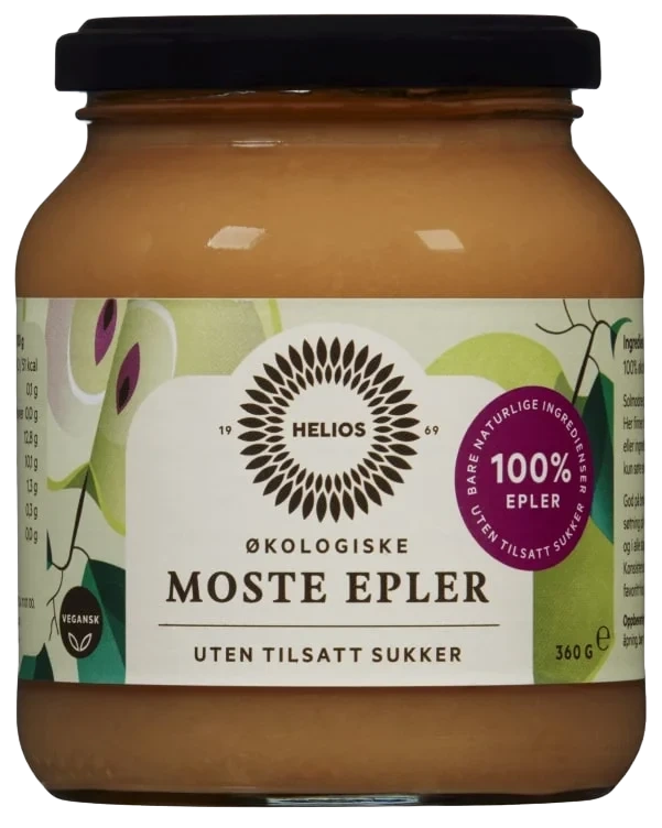 Eplemos Usøtet Økologisk 360g Helios