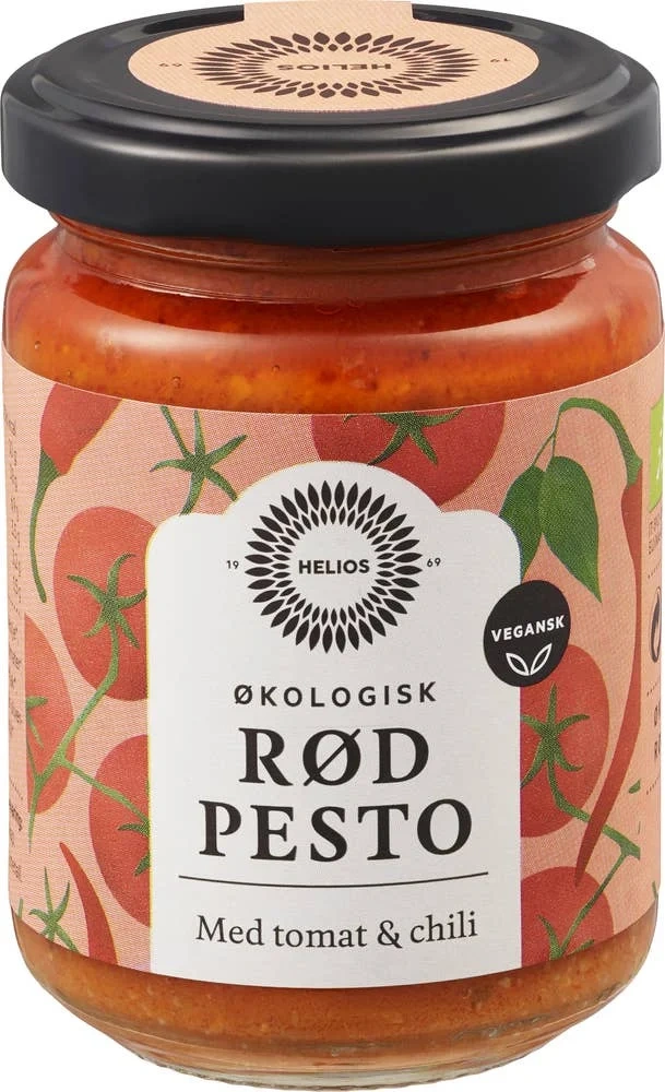 Helios Pesto Rød M/chili Økologisk 130g