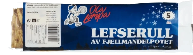Fjellmandel Lefserull 420g