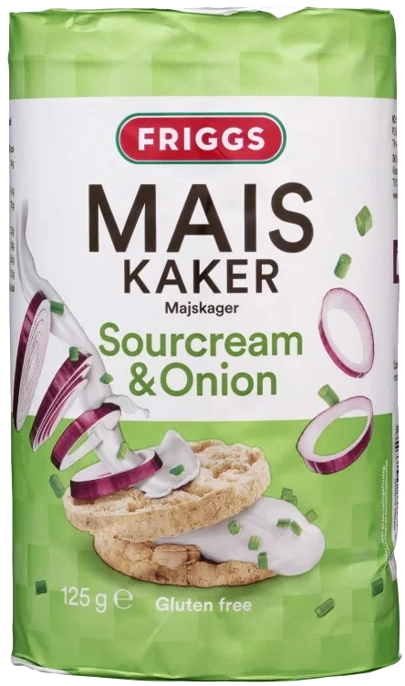 Maiskaker Sourcream&Onion 125g Friggs