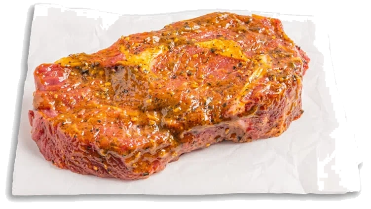 Entrecote marinert av storfe. Ca. 250g pr skive