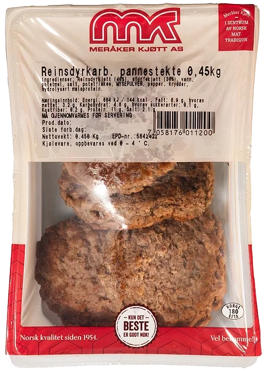 Reinsdyrkarbonader pannestekte   450g