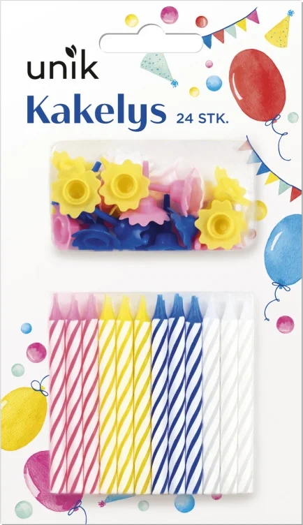 Kakelys m/holdere 24stk Unik