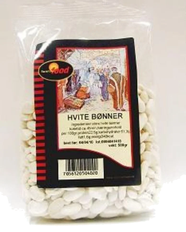 Sunrise Hvite Bønner Store 450g