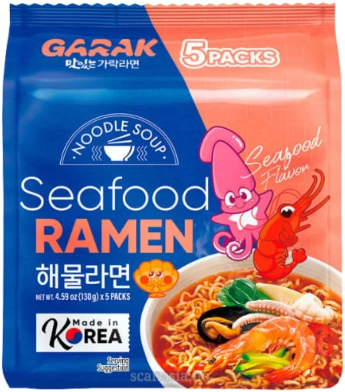 Garak Ramen Sjømat 5-pack 650g