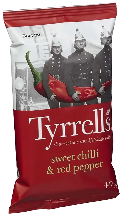 Tyrrells sweet chilli & red pepper   40g