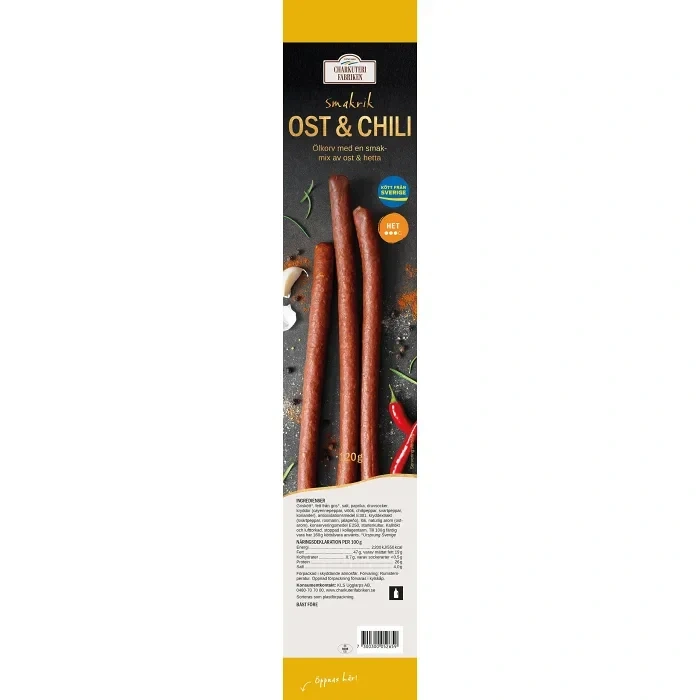 Ölkorv Ost Chili 120g Charkuterifabriken