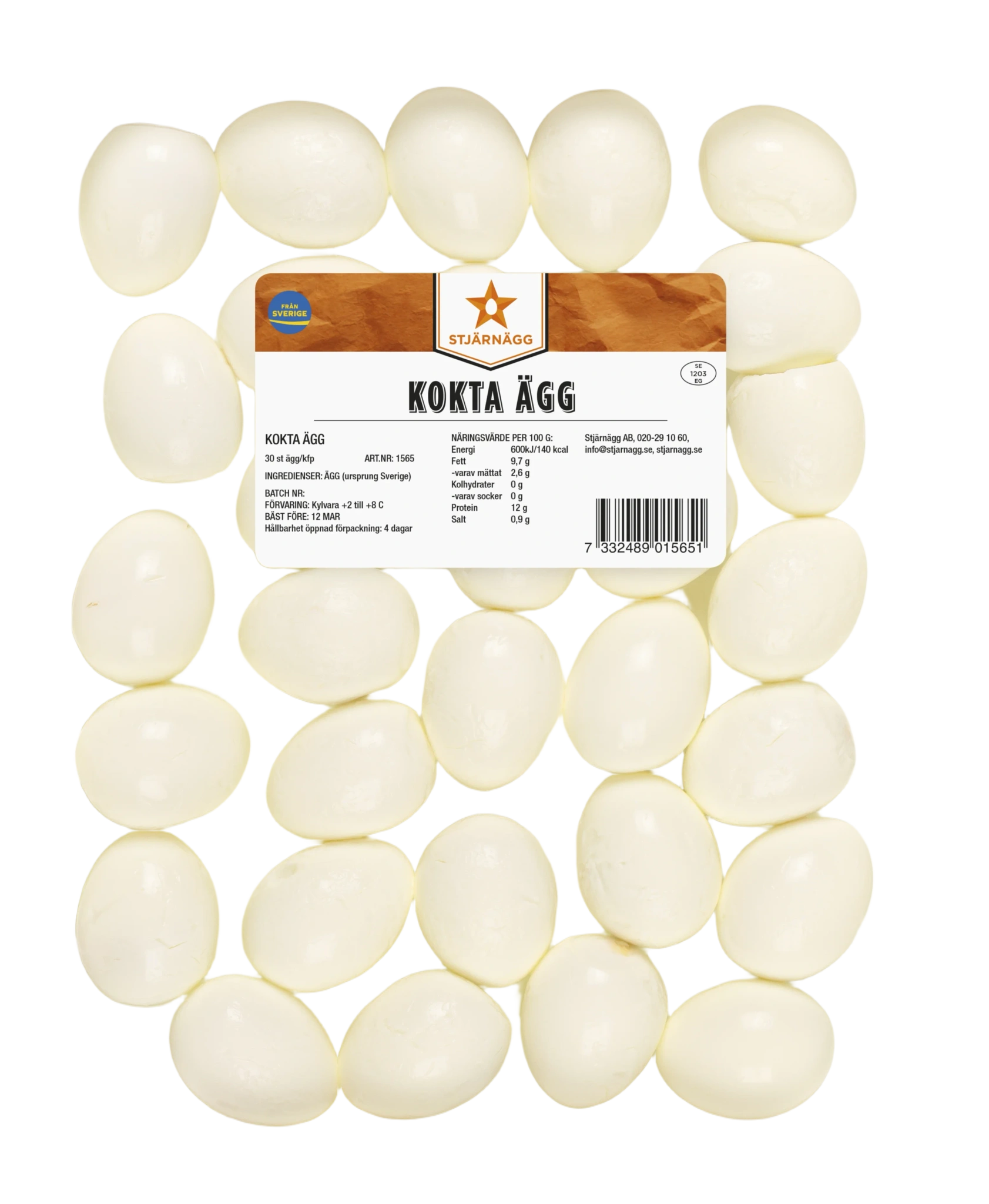 Kokta skalade ägg