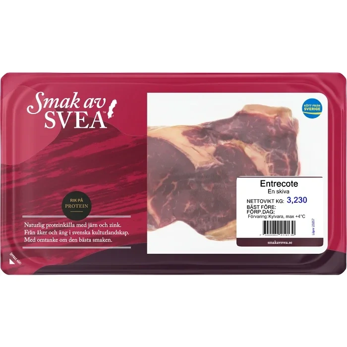 Entrecôte Färsk Skivad 200g Smak av Svea