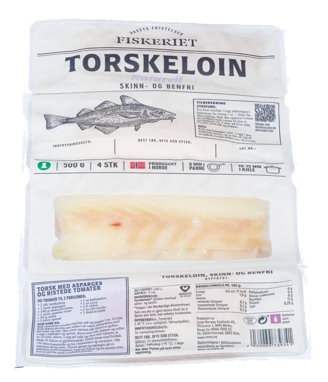 Torskeloin u/skinn   500g