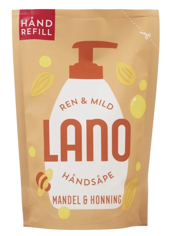 Lano Håndsåpe Mandel&Honning Refil 300ml