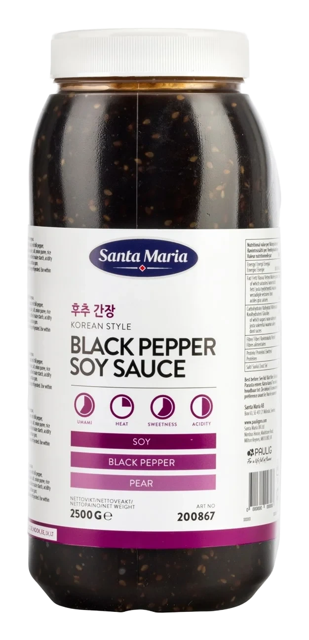 Black Pepper Soya Sauce 2500g Santa Maria