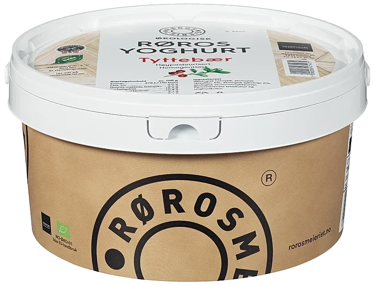 Røros yoghurt tyttebær økol.   2l