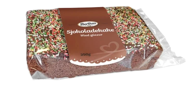 Sjokoladekake m/Glasur 360g Berthas
