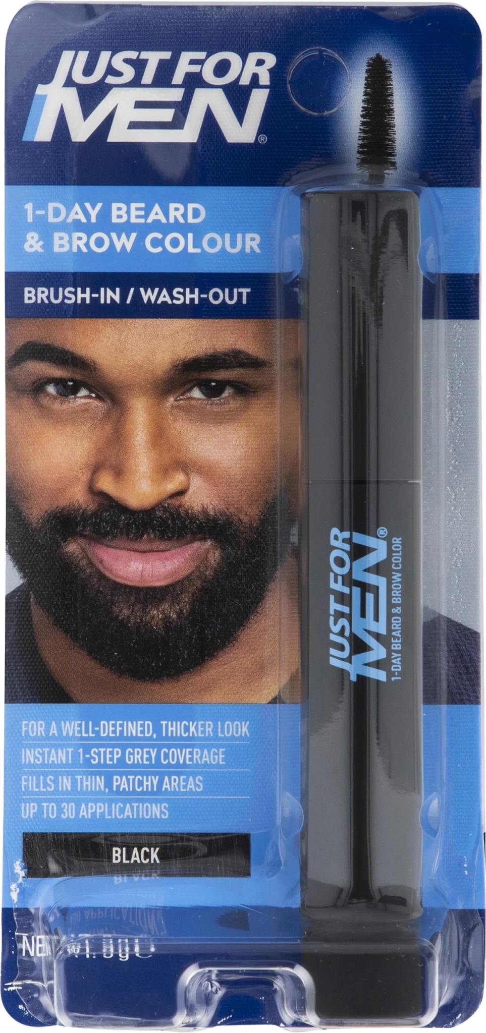 1-DAY BEARD & BROW COLOUR, BLACK
