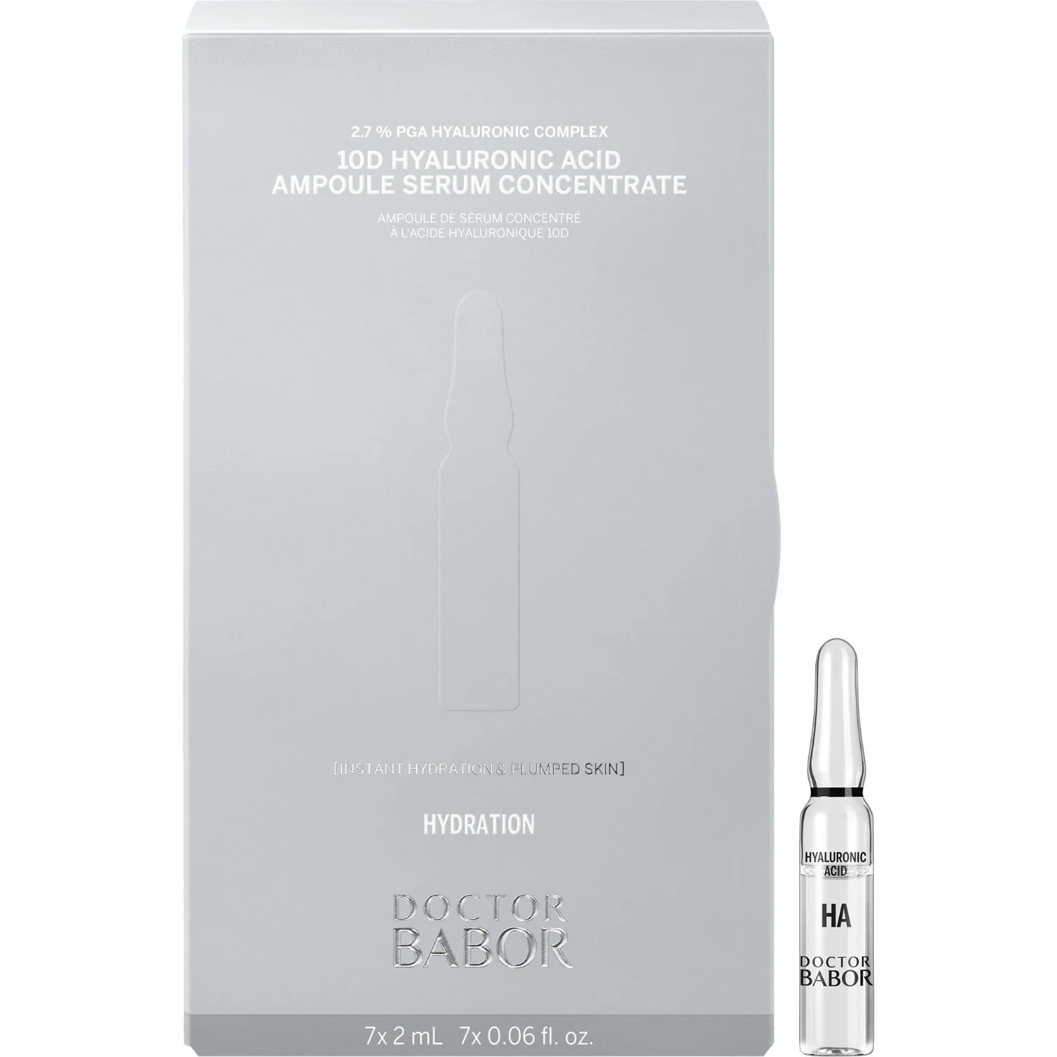 BABOR Doctor Babor Hydration 10D Hyaluronic Acid Ampoule Serum Concentrate, 7 x 2 ml