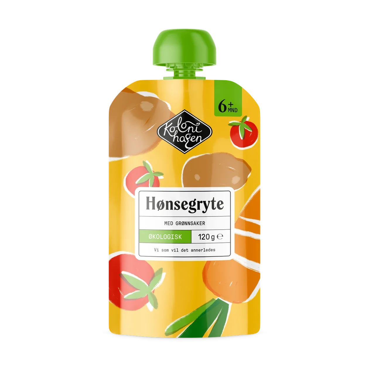 Hønsegryte med grønnsaker, 6 mnd