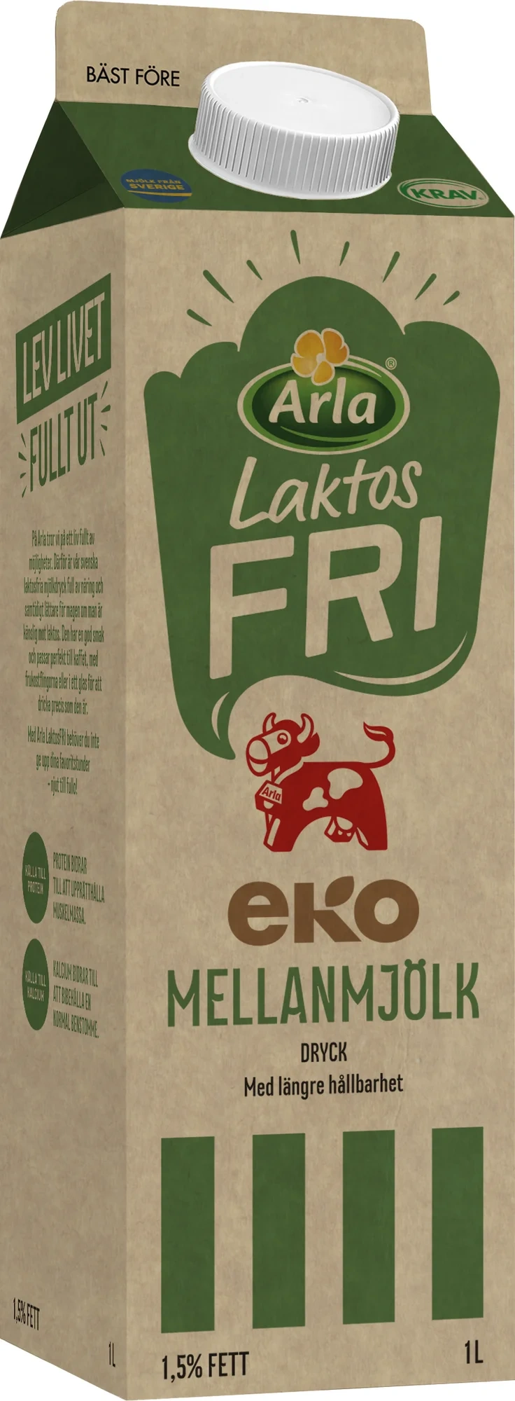 Laktosfri eko mellanmjölkdryck 1.5%