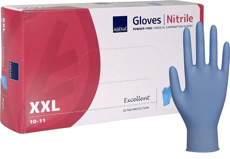 Engangshanske excellent xxl blå nitril pudderfri   90stk