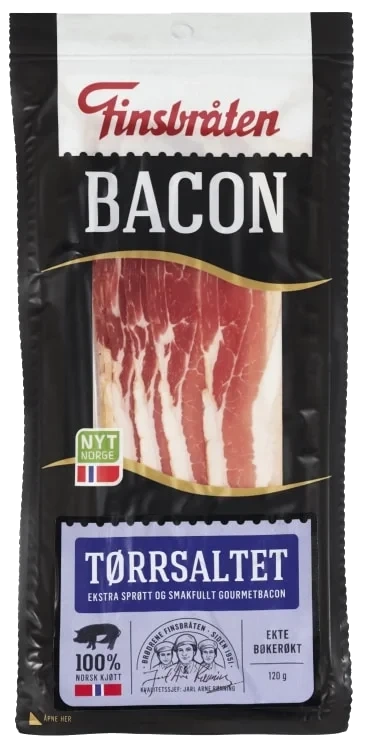 Bacon Tørrsaltet 120g Finsbråten