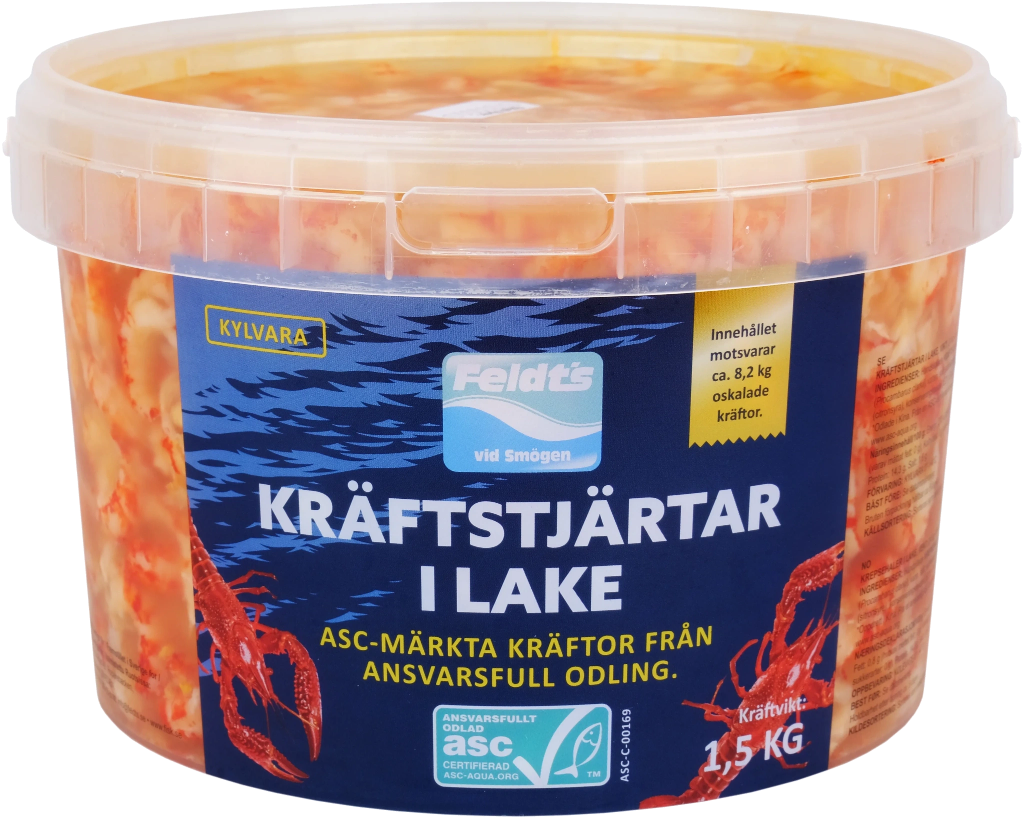 Kräftstjärtar i lake ASC