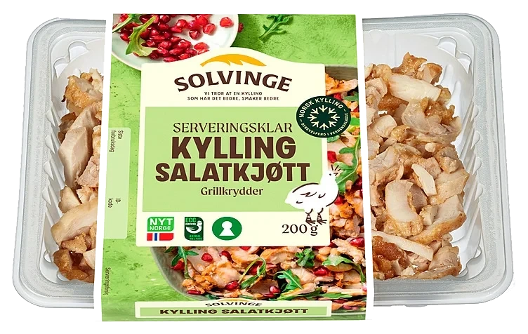 Kylling salatkjøtt grillet solvinge   200g